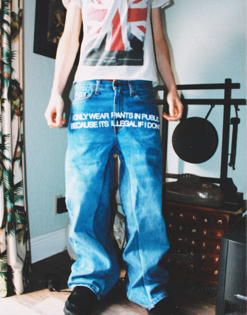"My Public Pants"  Blue