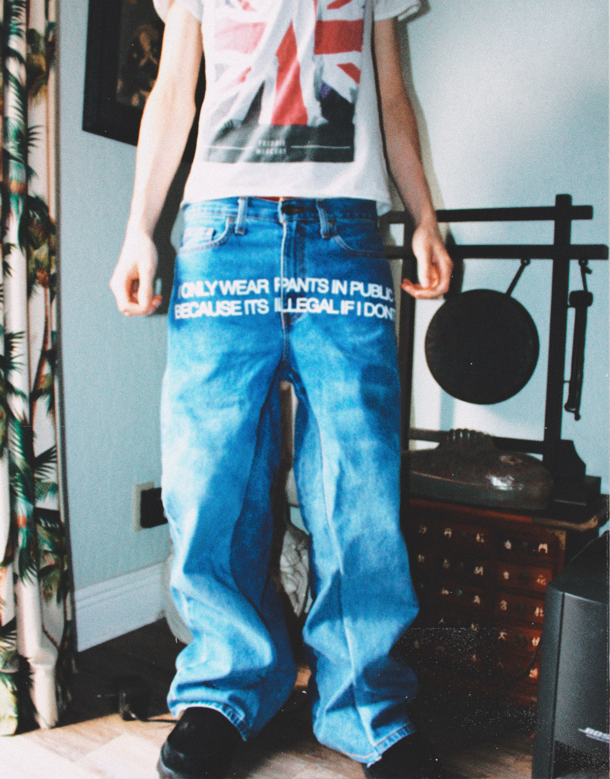 "My Public Pants"  Blue