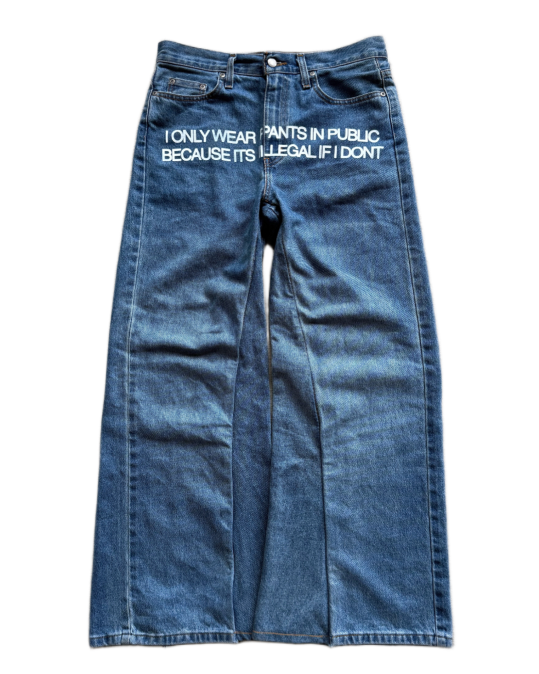 "My Public Pants"  Blue